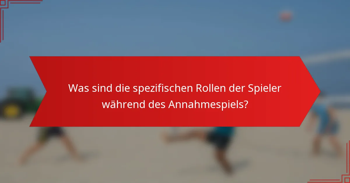 Was sind die spezifischen Rollen der Spieler während des Annahmespiels?