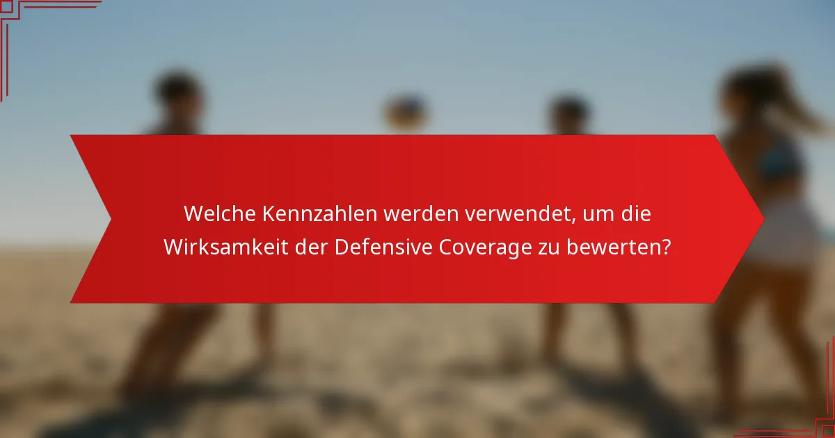 Welche Kennzahlen werden verwendet, um die Wirksamkeit der Defensive Coverage zu bewerten?